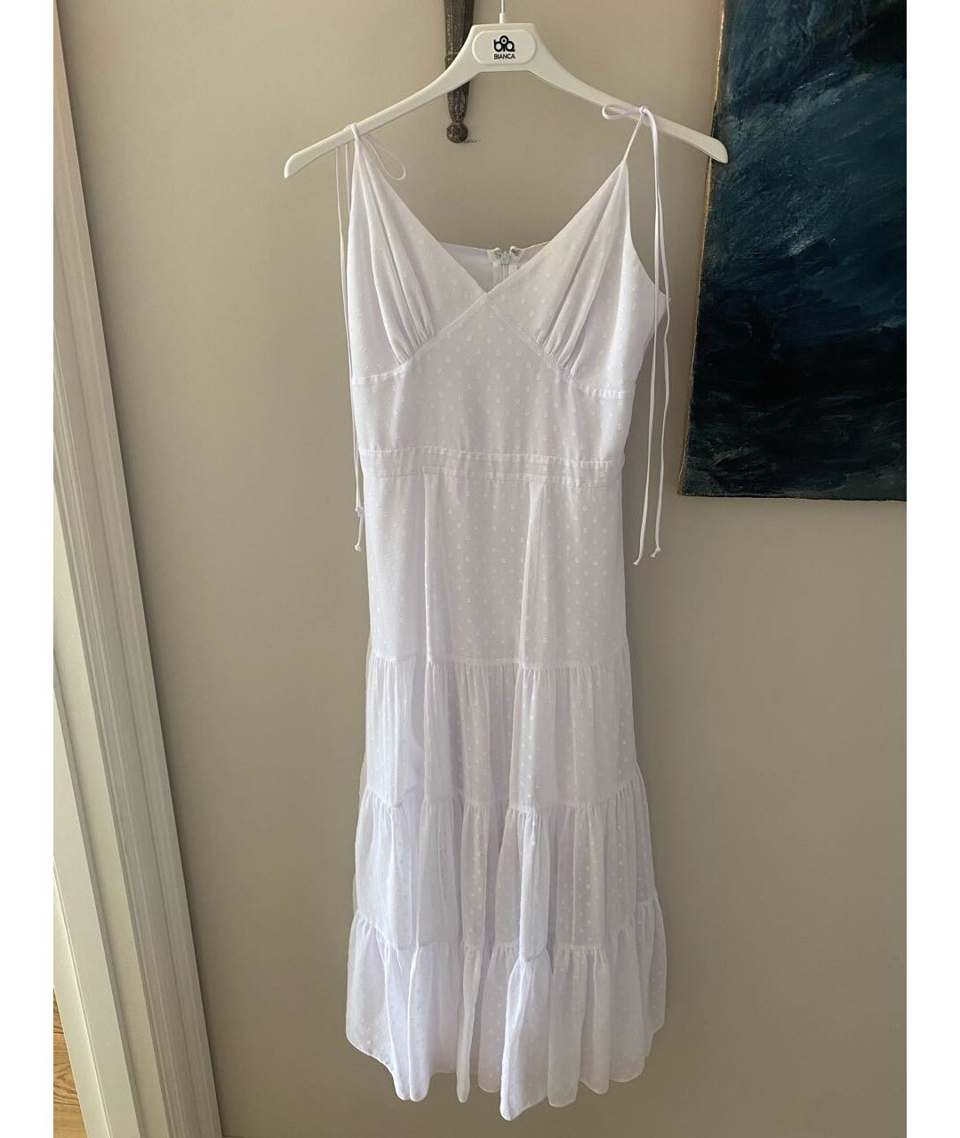 YANA DRESS Белое вискозное платье, фото 6