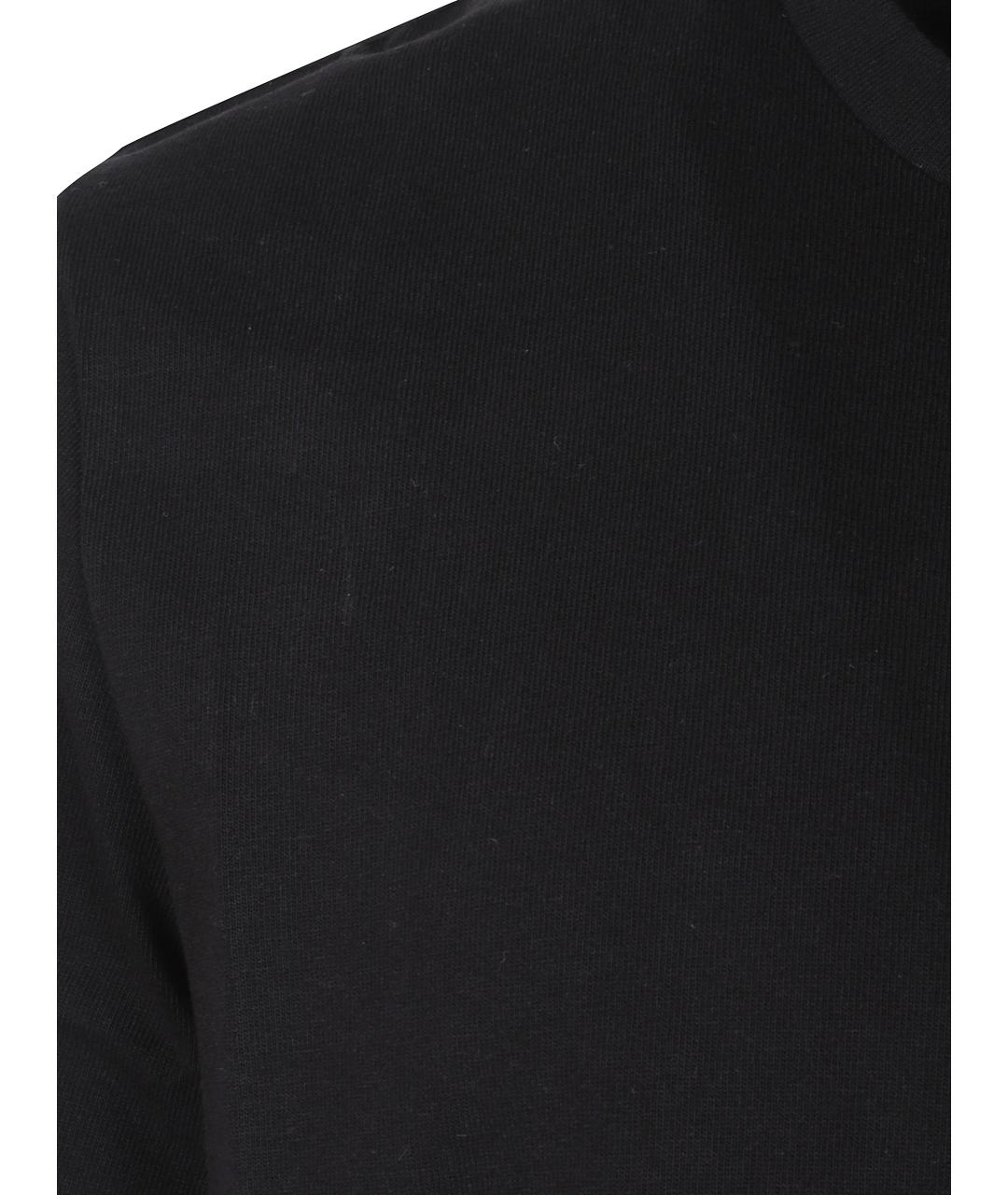 SAINT LAURENT Черная хлопковая футболка, фото 2