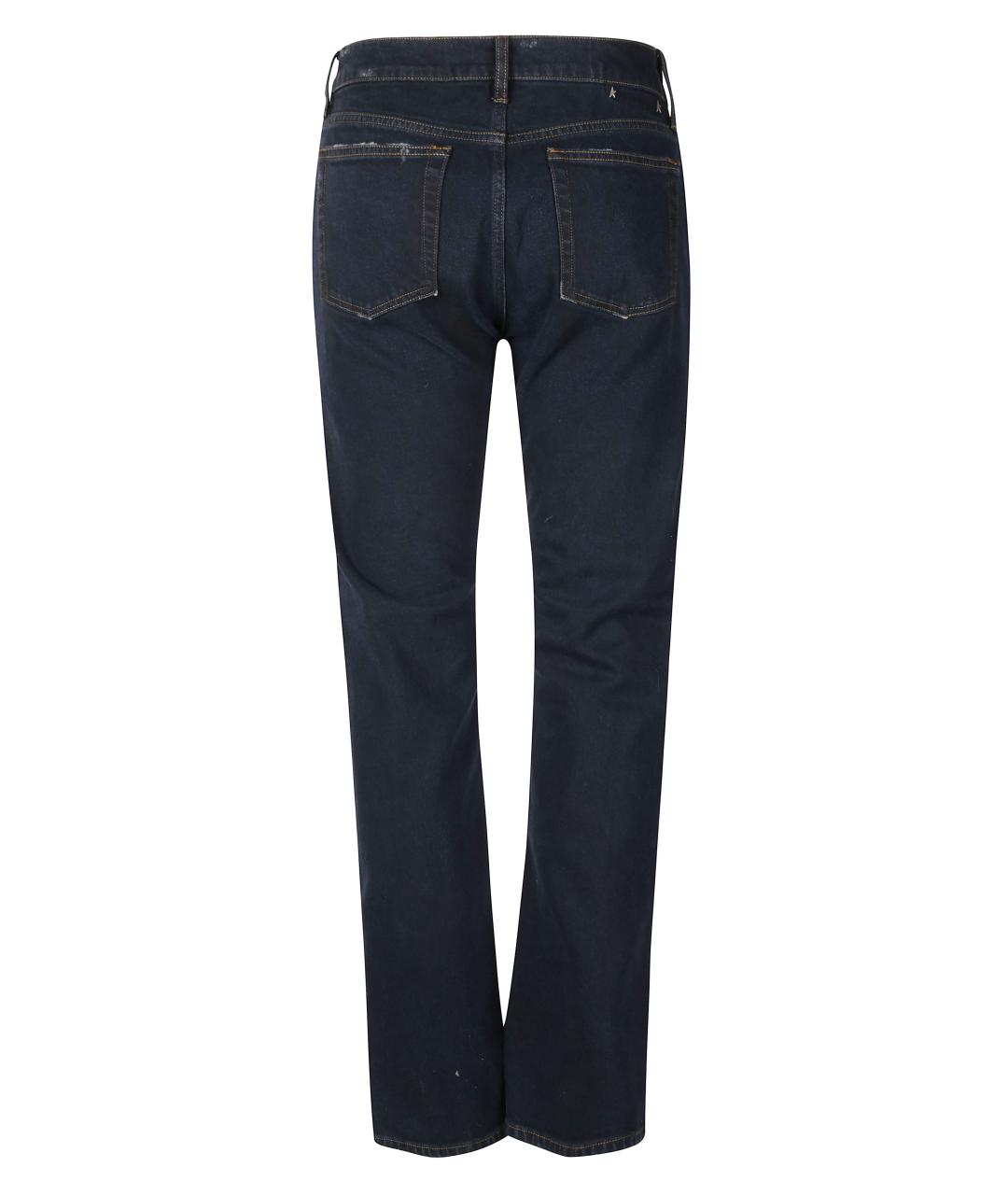 GOLDEN GOOSE DELUXE BRAND Синие хлопковые повседневные брюки, фото 3