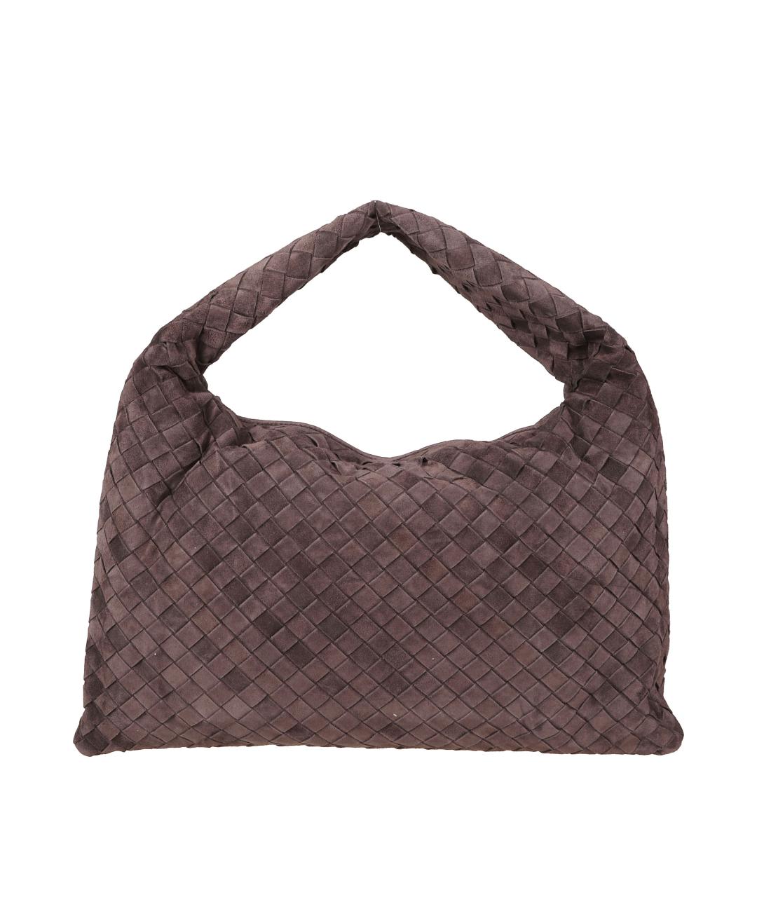 BOTTEGA VENETA Коричневая замшевая сумка через плечо, фото 1