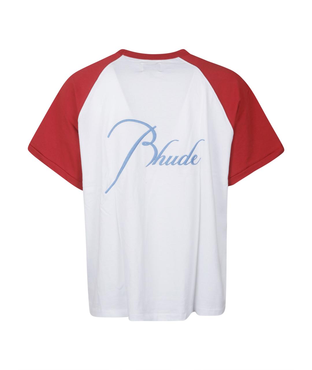RHUDE Белая футболка, фото 3