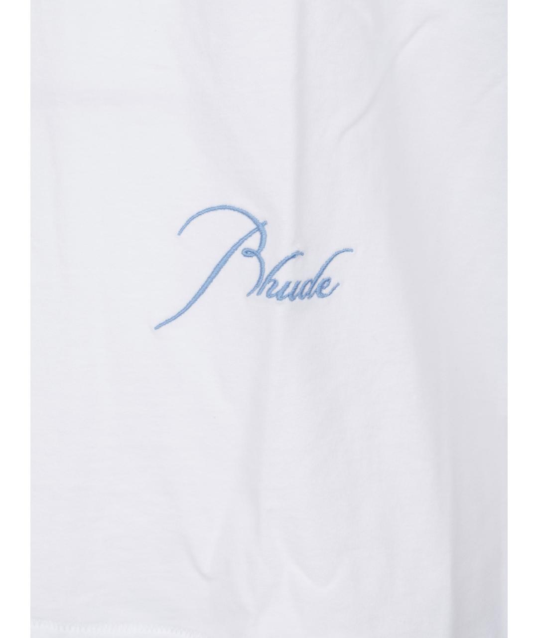 RHUDE Белая футболка, фото 2