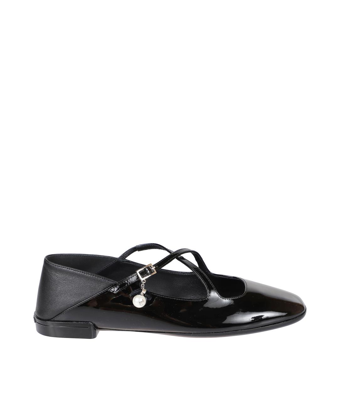 JIMMY CHOO Черные кожаные балетки, фото 1