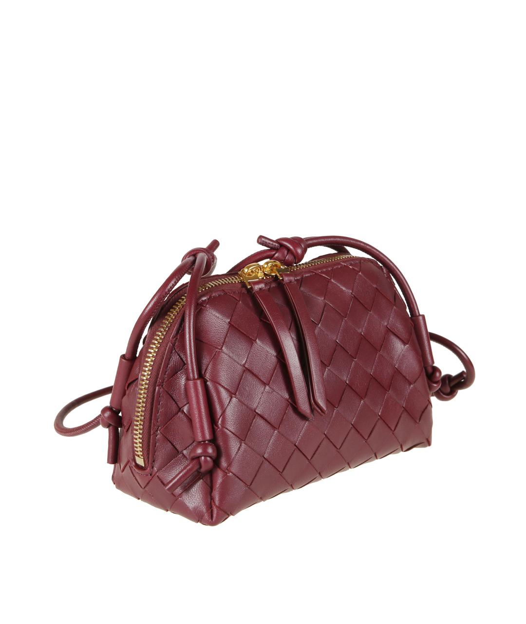 BOTTEGA VENETA Красная кожаная сумка через плечо, фото 3