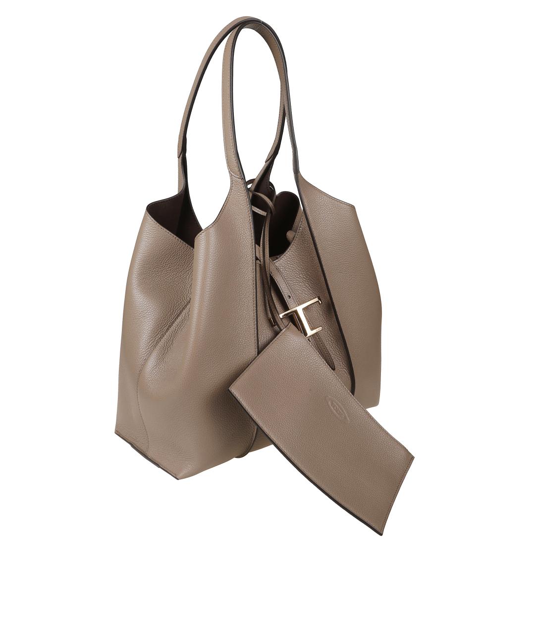 TOD'S Бежевая сумка тоут, фото 3