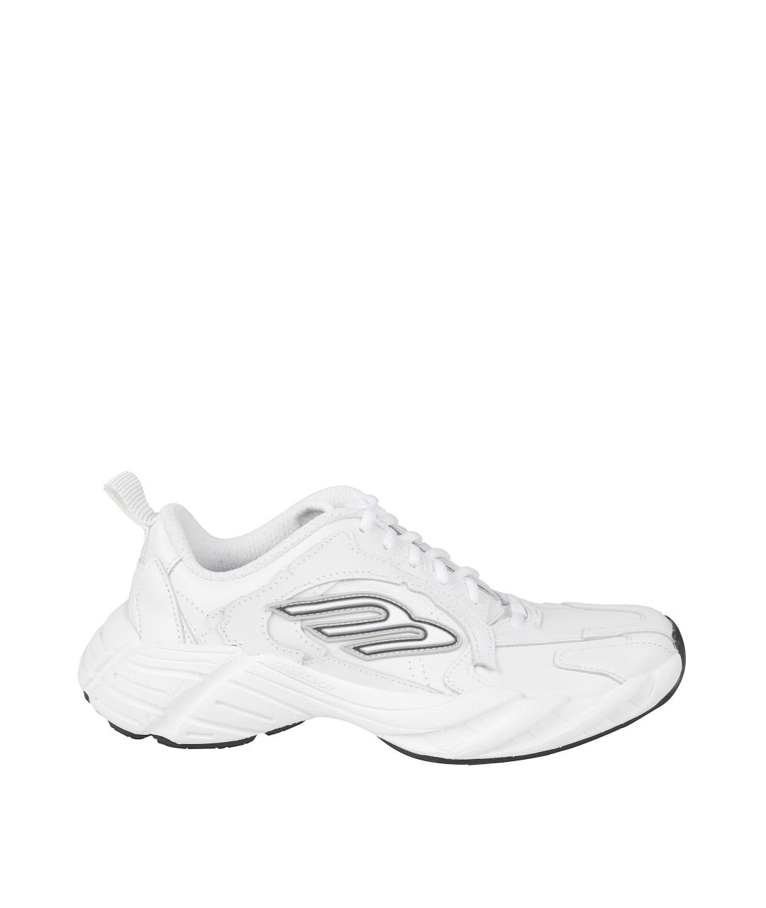 BALENCIAGA Белые кожаные кроссовки, фото 1