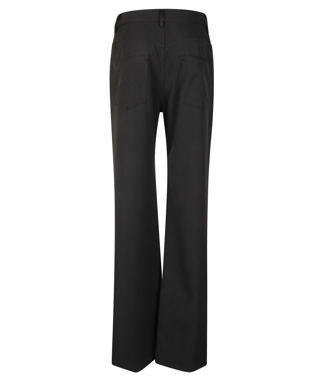 BALENCIAGA Черные шерстяные прямые брюки, фото 3