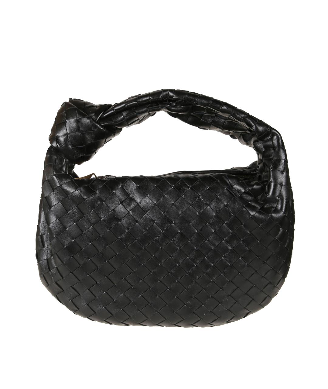 BOTTEGA VENETA Черная кожаная сумка с короткими ручками, фото 1
