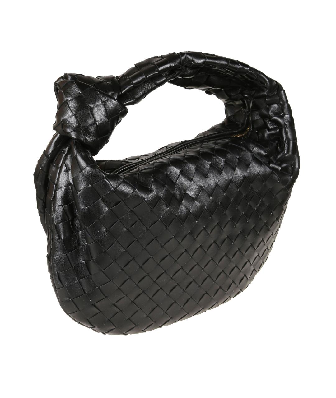 BOTTEGA VENETA Черная кожаная сумка с короткими ручками, фото 3
