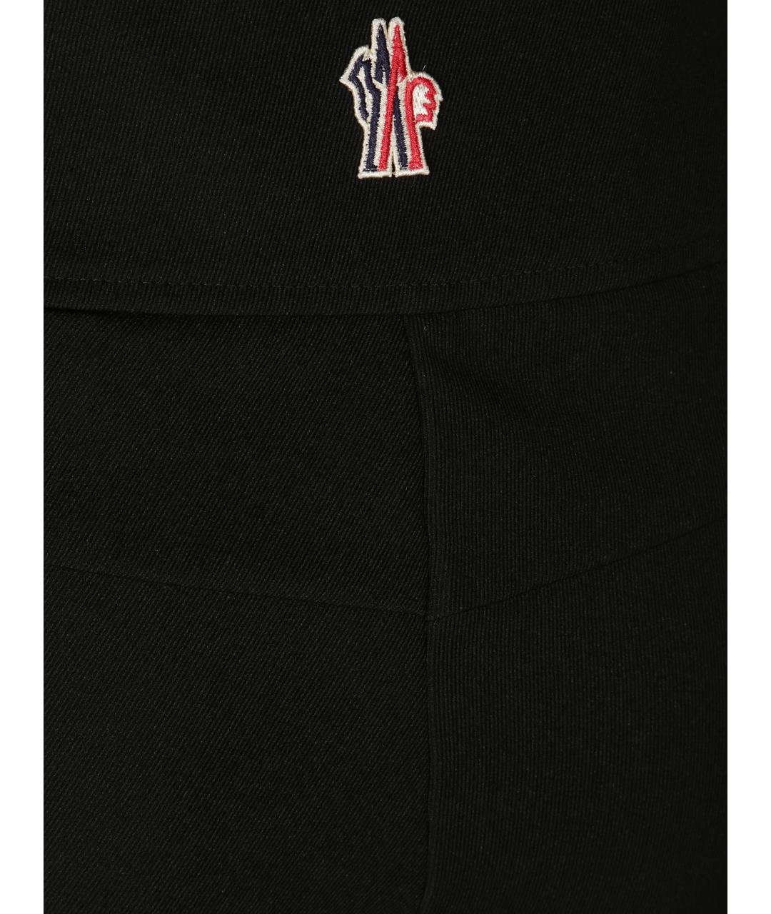MONCLER GRENOBLE Черные прямые брюки, фото 2