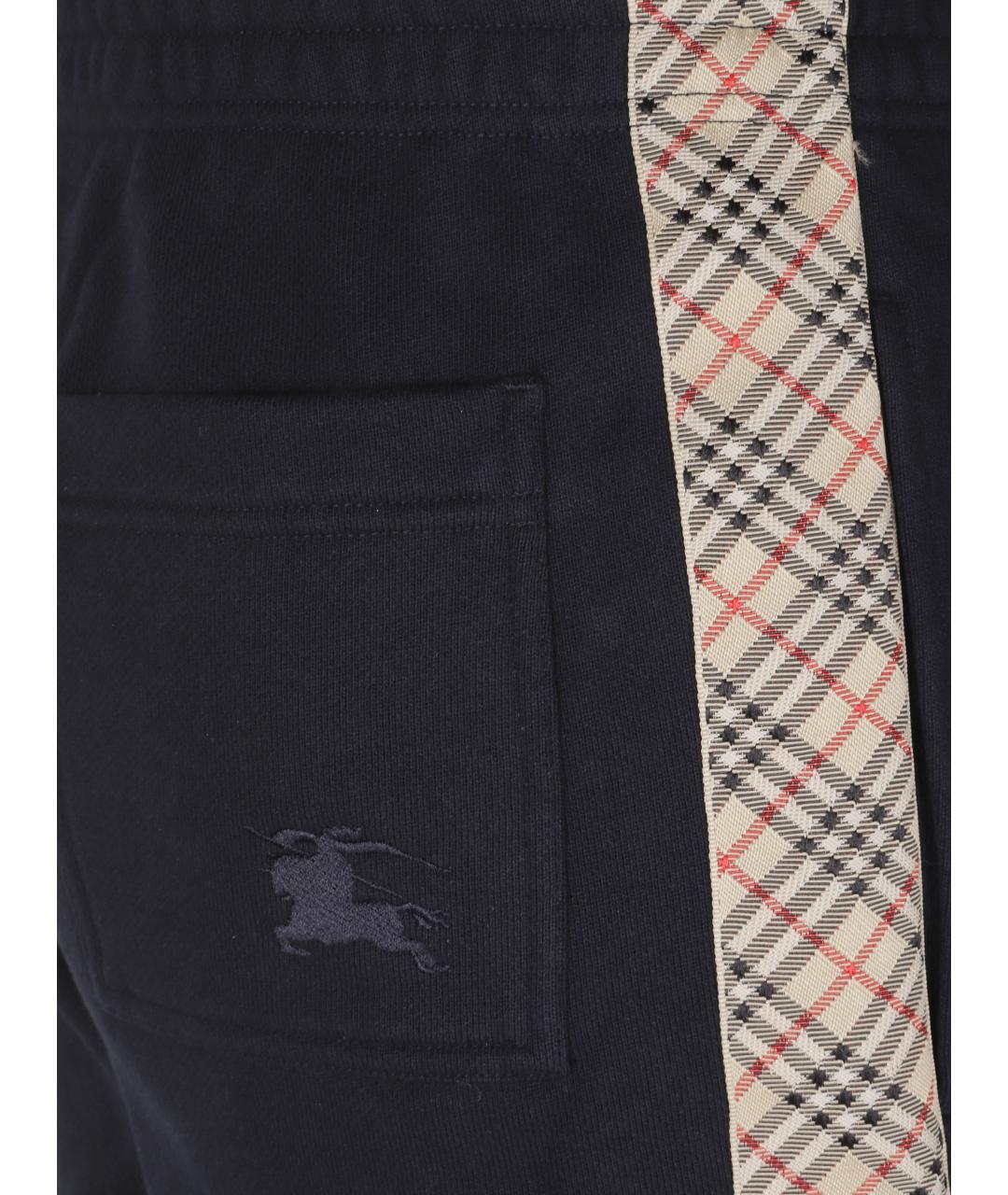 BURBERRY Синие хлопковые повседневные брюки, фото 2