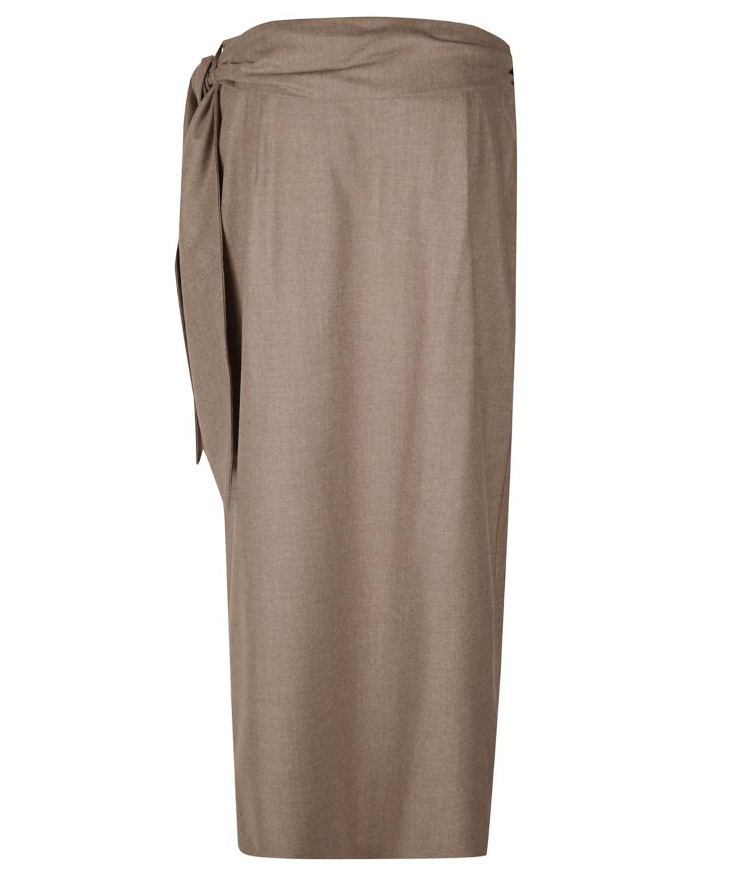 MAX MARA Коричневая юбка миди, фото 3