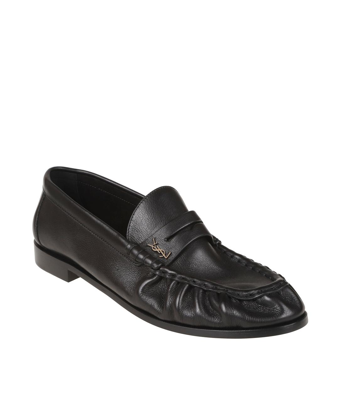 SAINT LAURENT Черные лоферы, фото 2