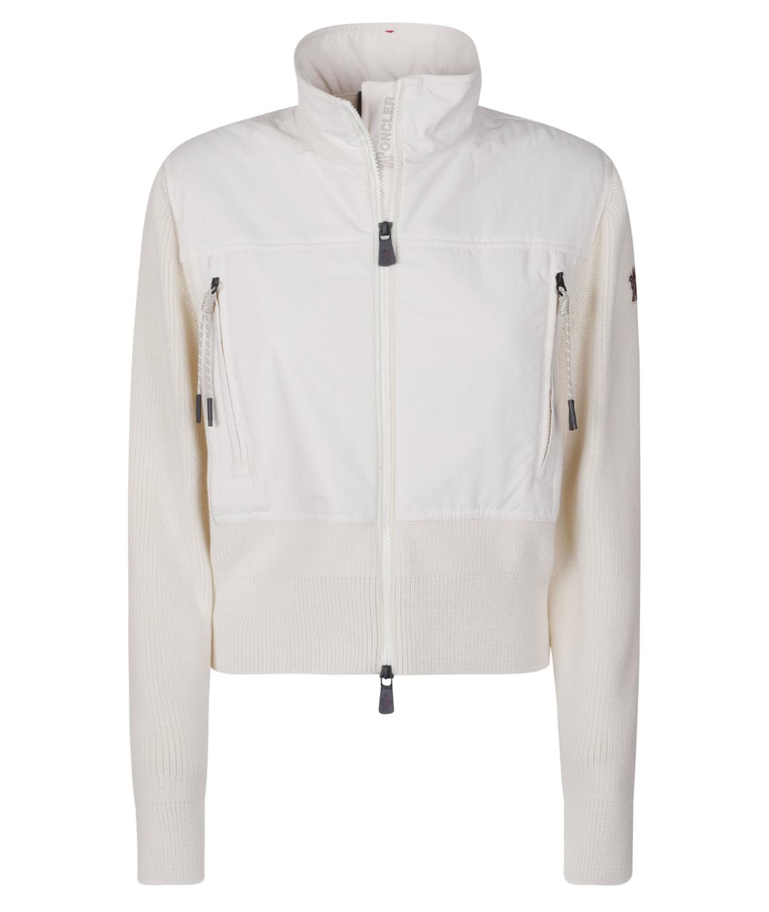 MONCLER Белый полиэстеровый джемпер / свитер, фото 1
