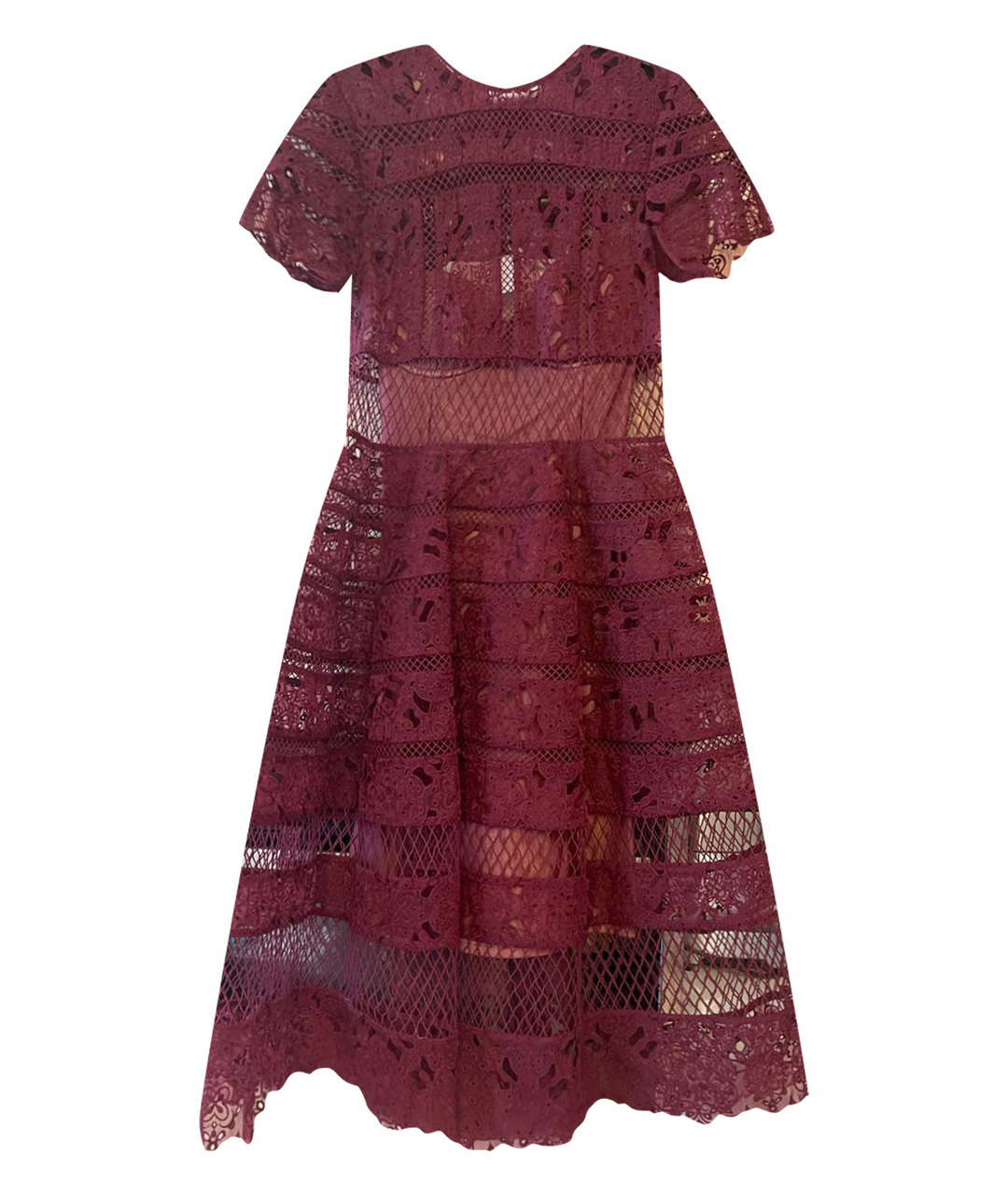 ZIMMERMANN Бордовое кружевное вечернее платье, фото 1