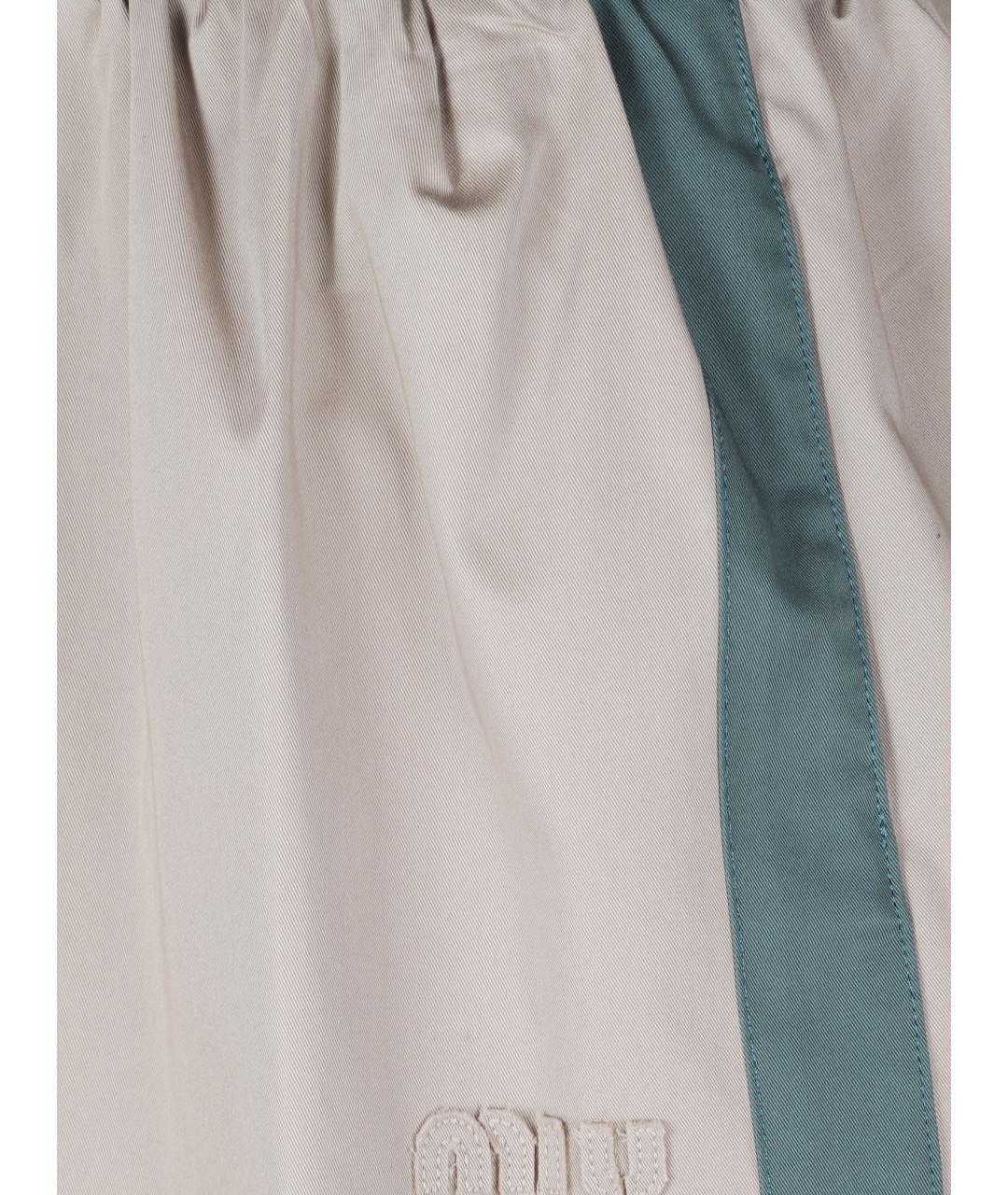 MIU MIU Хлопковая юбка миди, фото 2