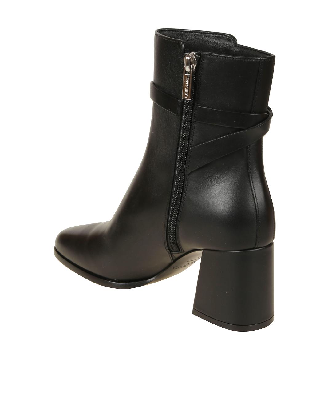 JIMMY CHOO Черные кожаные полусапоги, фото 3