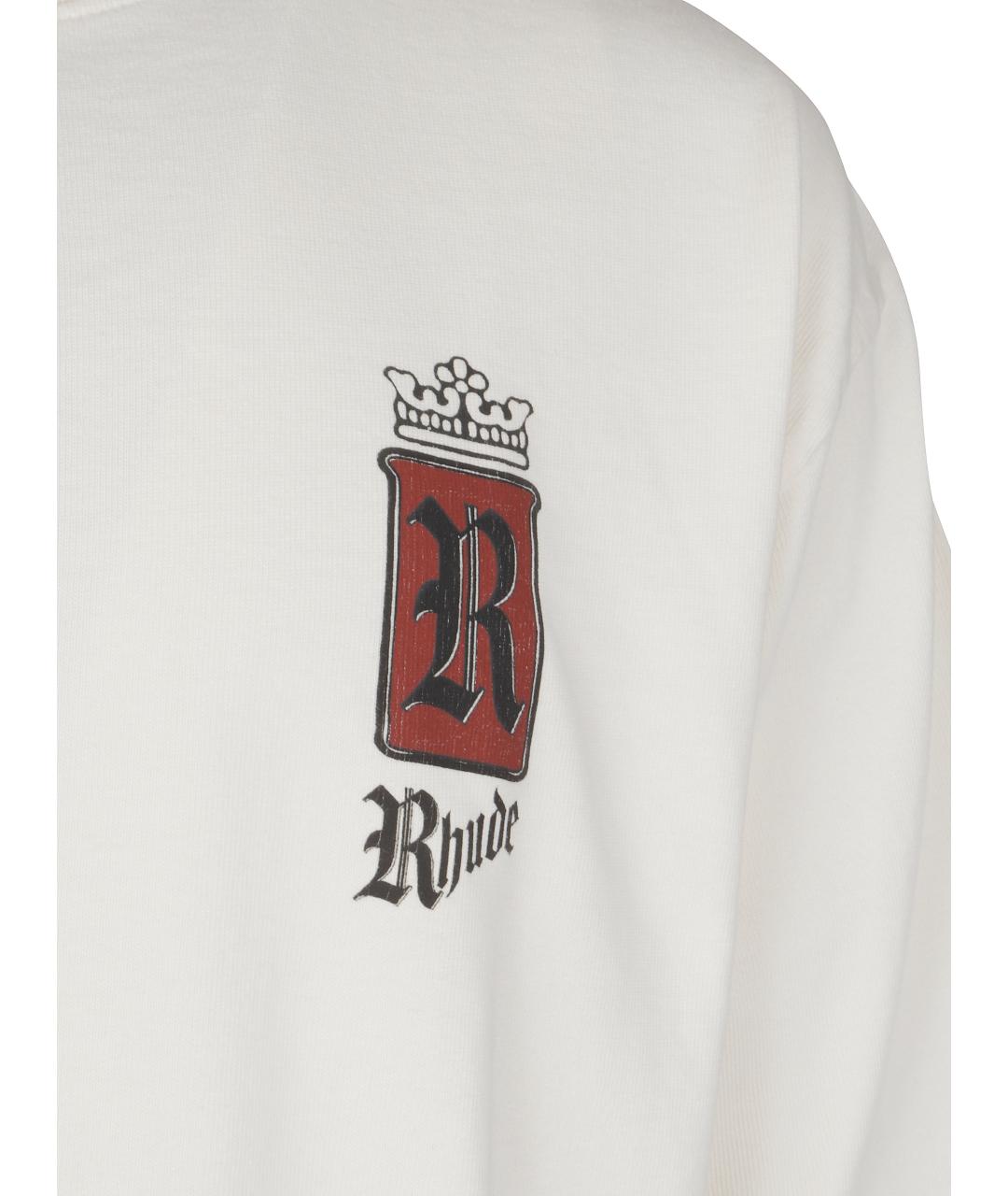 RHUDE Белая футболка, фото 2