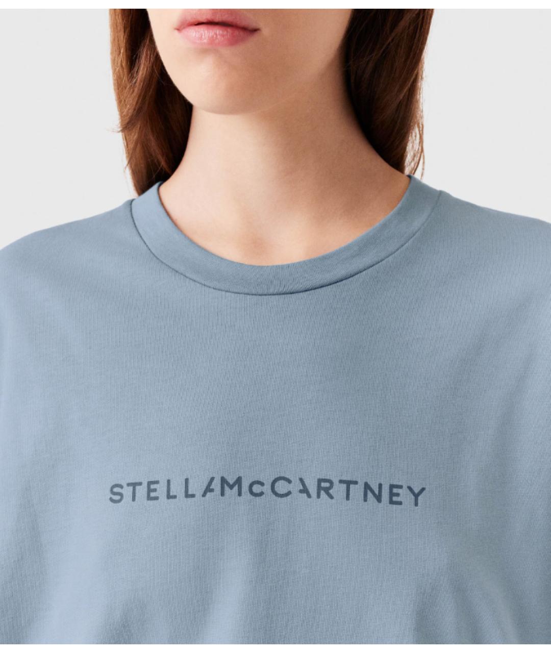 STELLA MCCARTNEY Синяя хлопковая футболка, фото 3