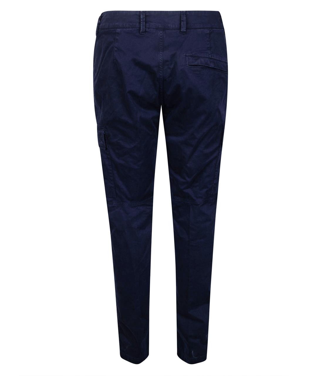 STONE ISLAND Синие хлопковые повседневные брюки, фото 2