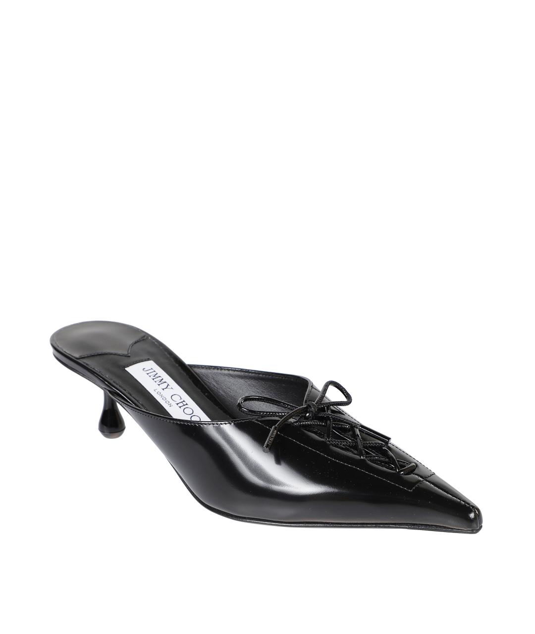 JIMMY CHOO Черные кожаные туфли, фото 2