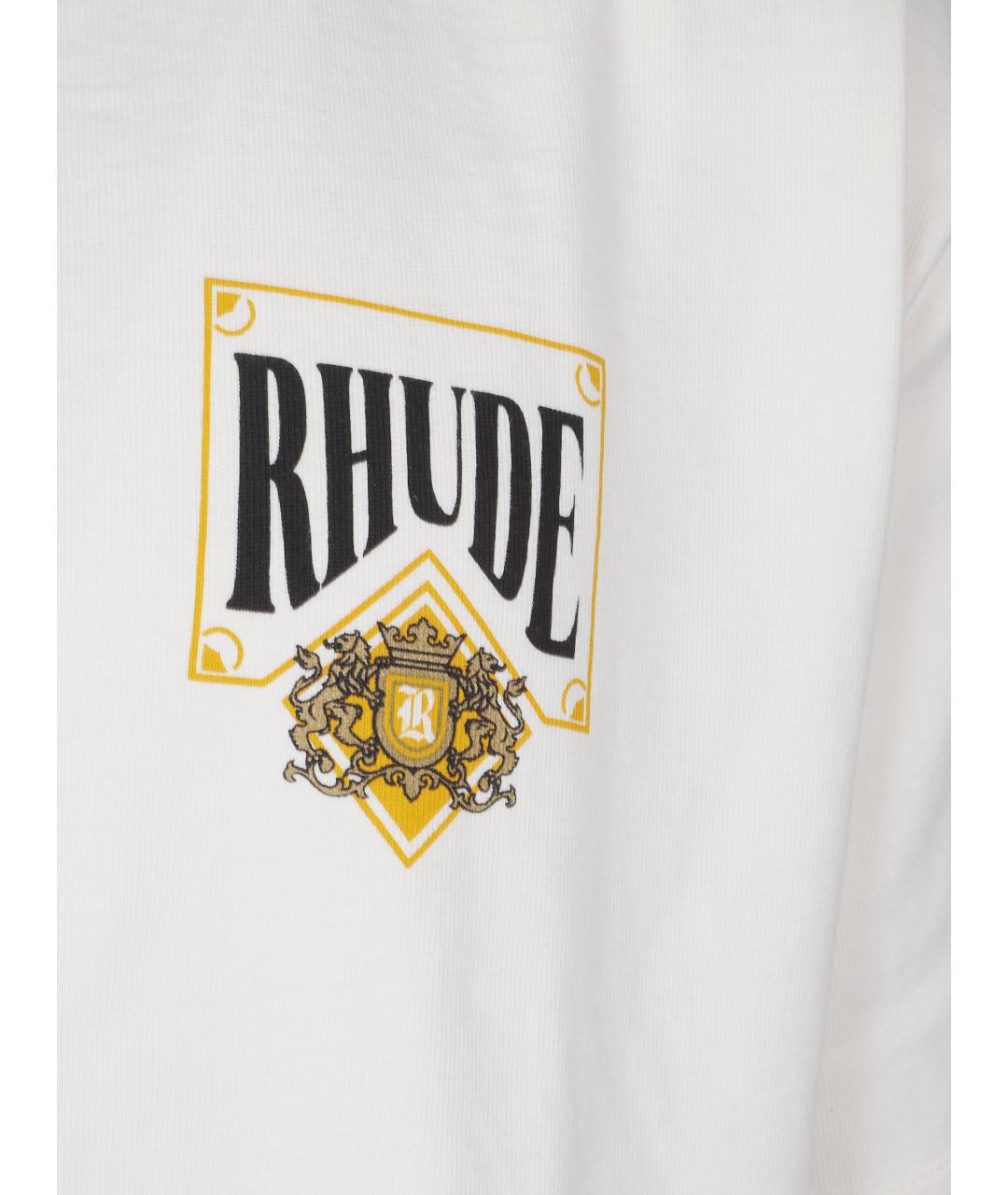 RHUDE Белая футболка, фото 2