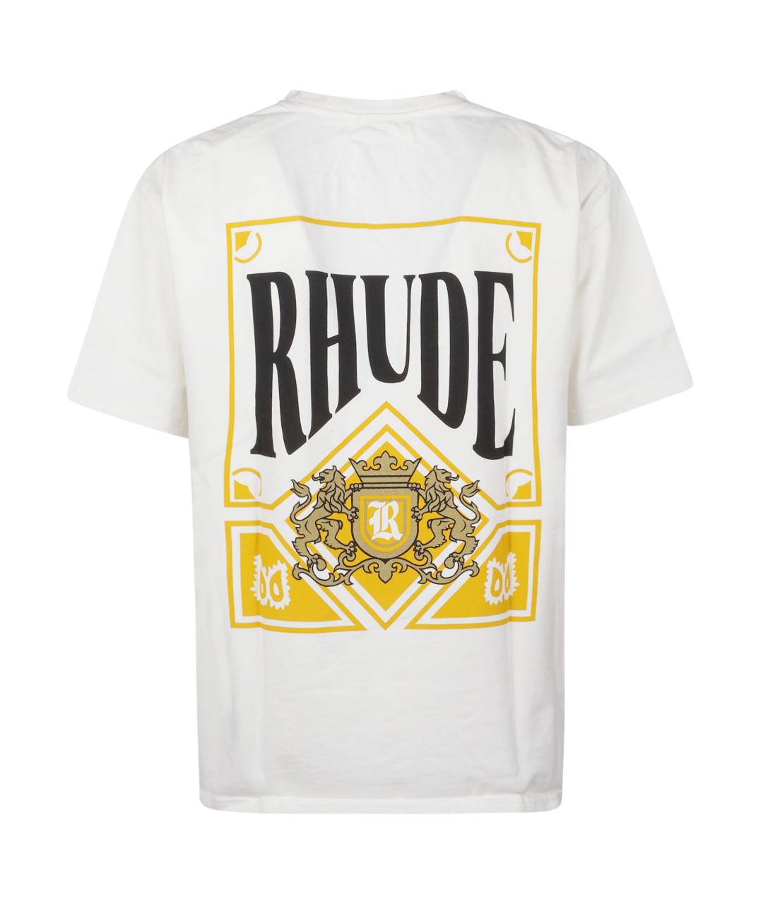 RHUDE Белая футболка, фото 3