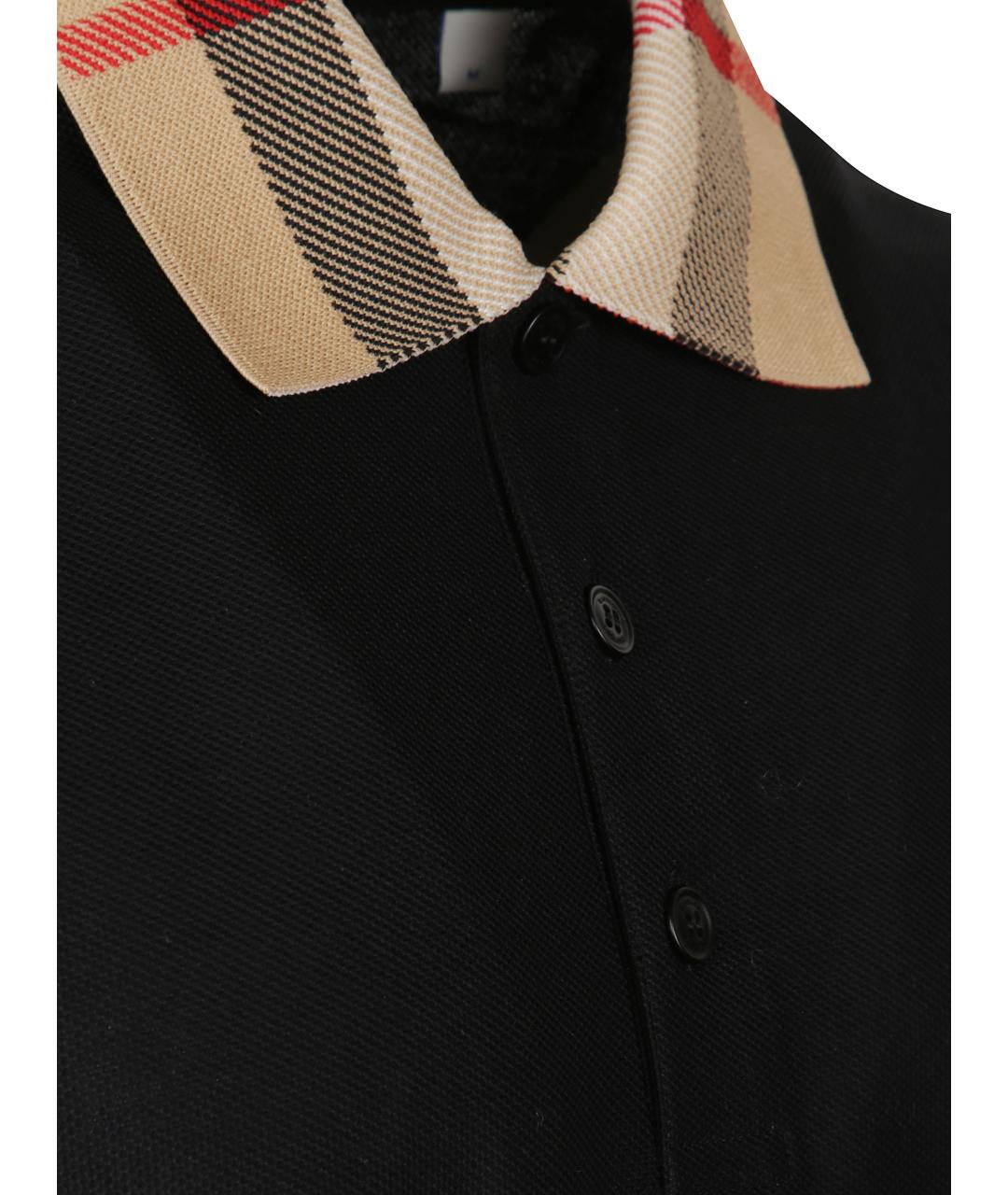 BURBERRY Черная хлопковая футболка, фото 2