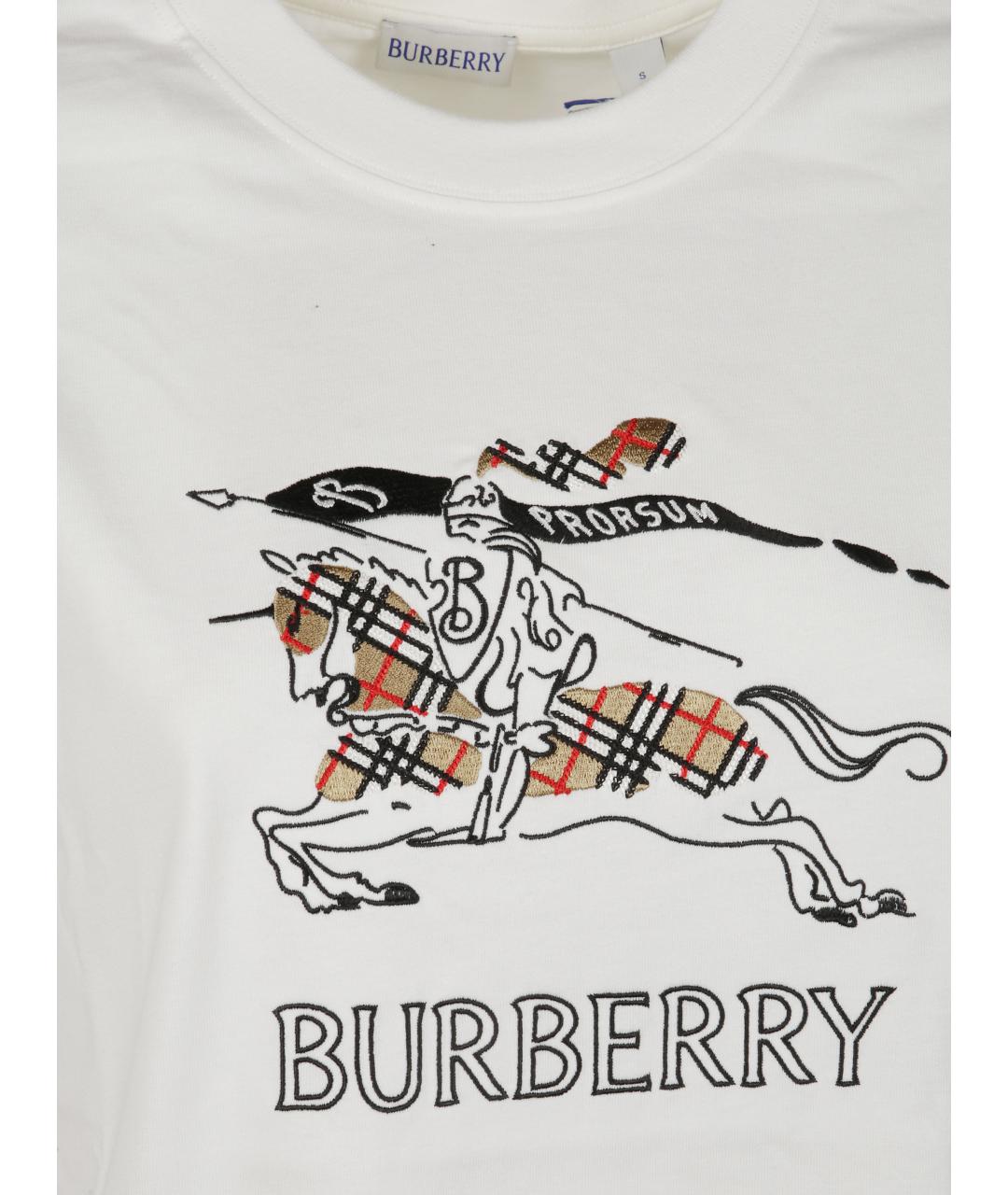 BURBERRY Белая футболка, фото 2