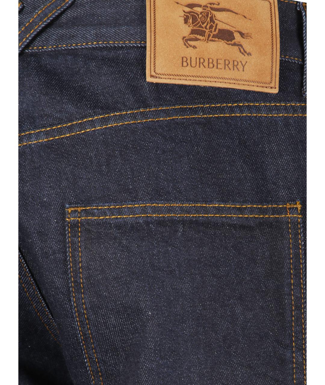BURBERRY Синие хлопковые прямые джинсы, фото 2