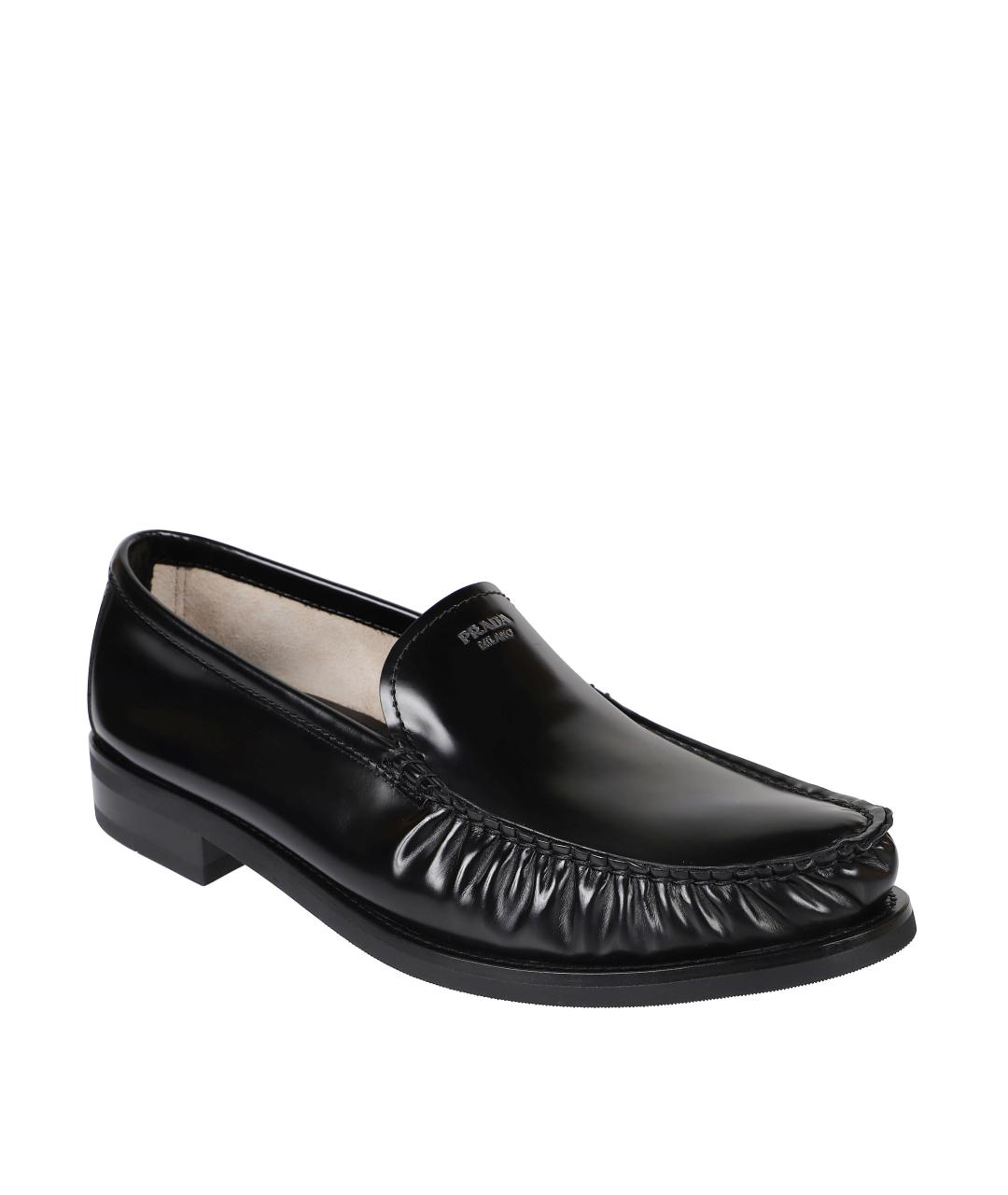 PRADA Черные кожаные лоферы, фото 2
