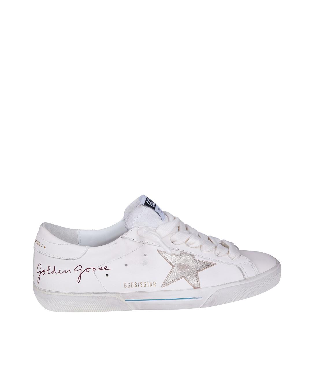 GOLDEN GOOSE DELUXE BRAND Белые кожаные низкие кроссовки / кеды, фото 1