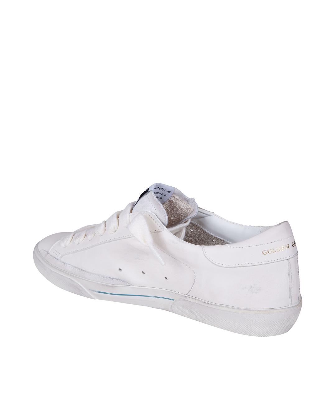 GOLDEN GOOSE DELUXE BRAND Белые кожаные низкие кроссовки / кеды, фото 3