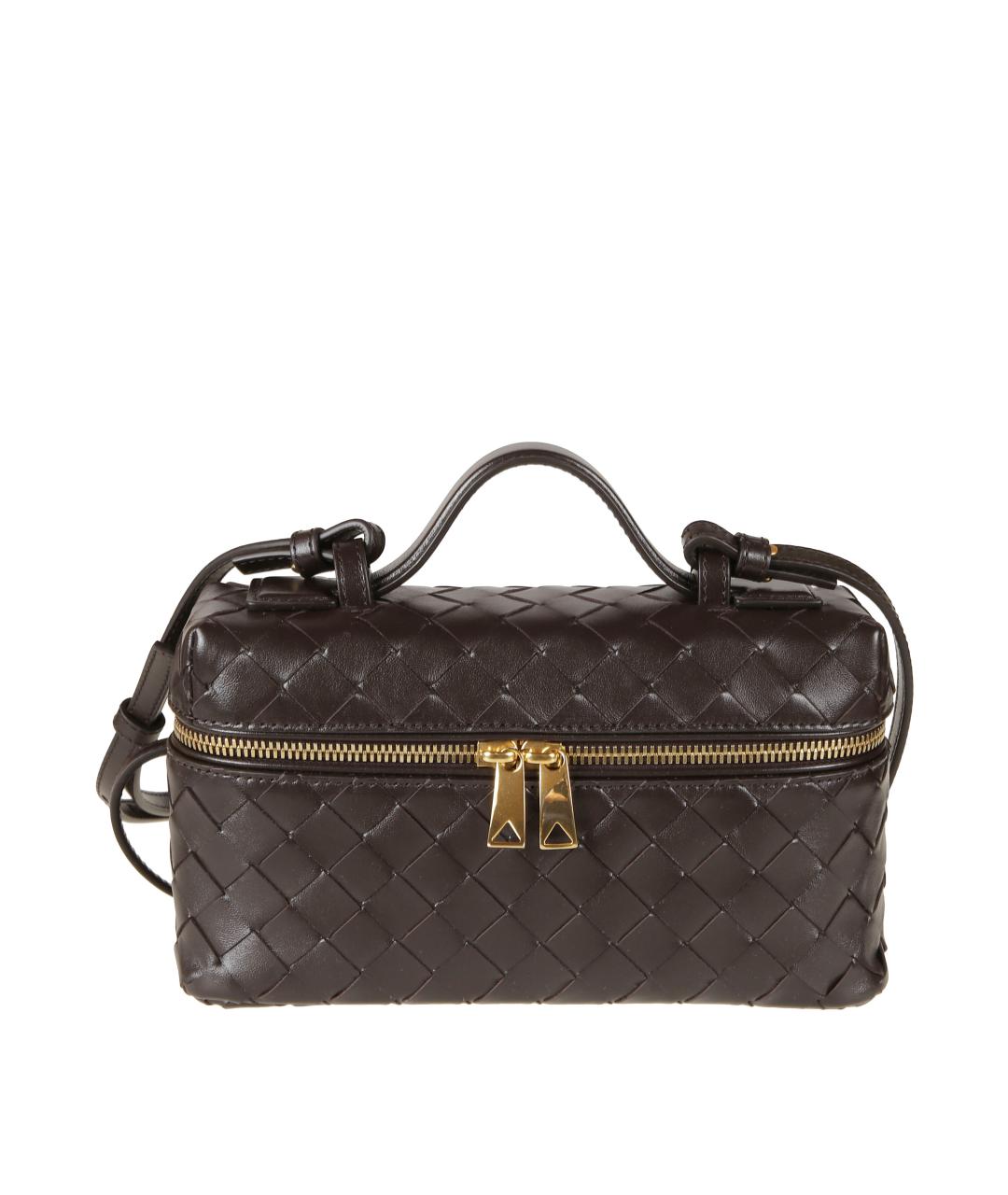 BOTTEGA VENETA Коричневая кожаная сумка через плечо, фото 1