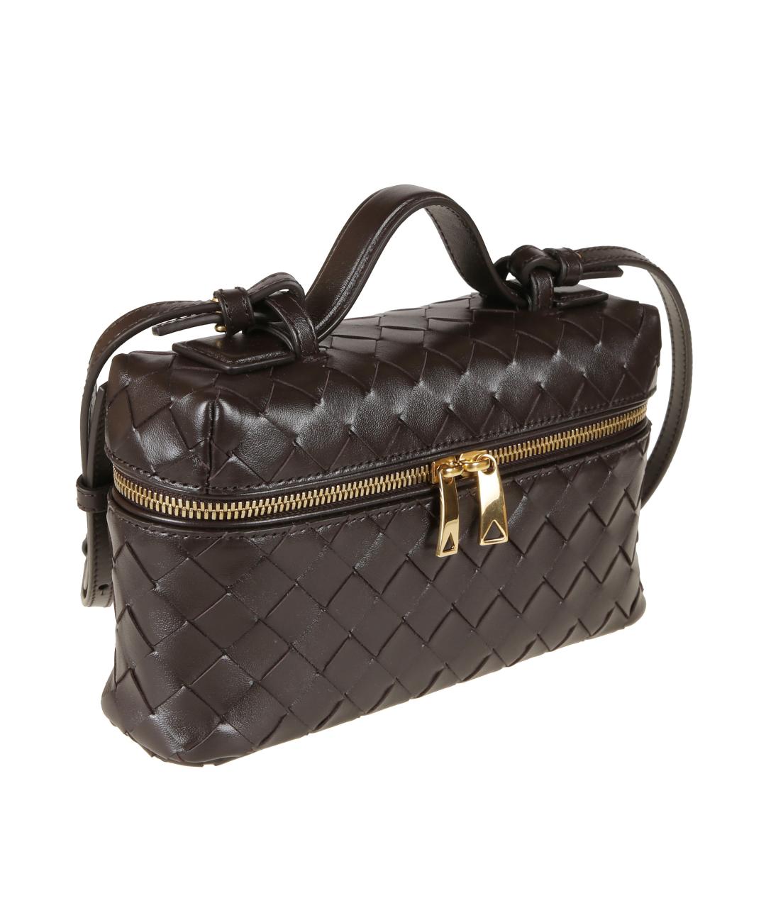 BOTTEGA VENETA Коричневая кожаная сумка через плечо, фото 3