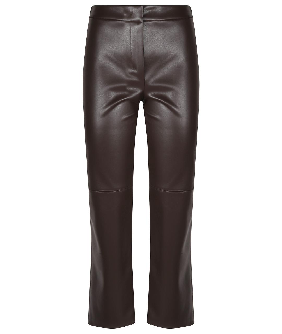 MAX MARA Коричневые прямые брюки, фото 1