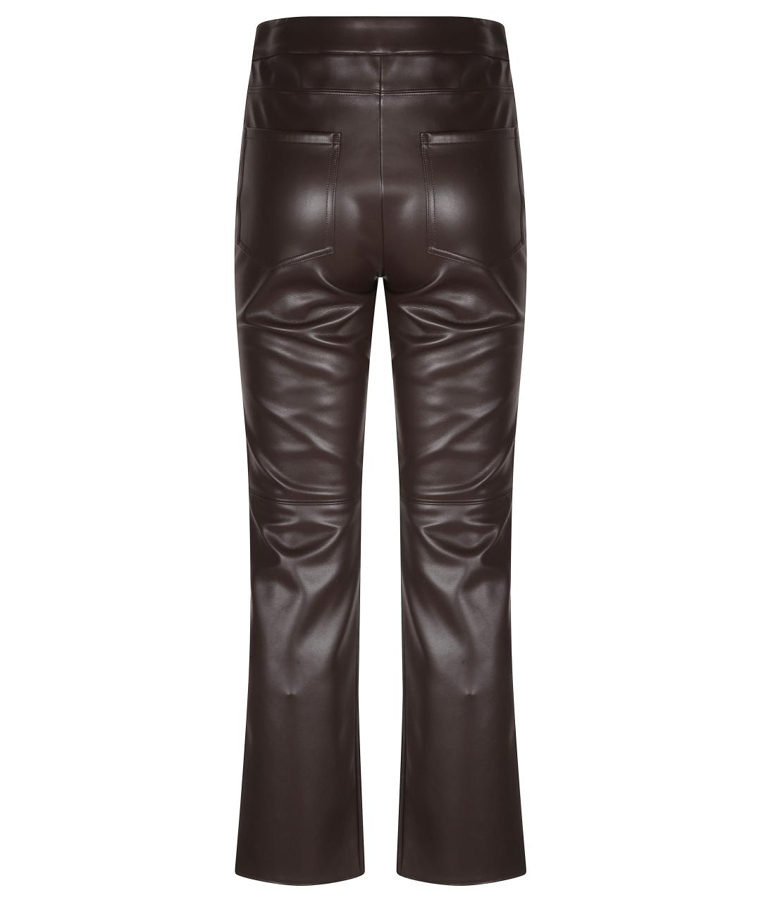 MAX MARA Коричневые прямые брюки, фото 3