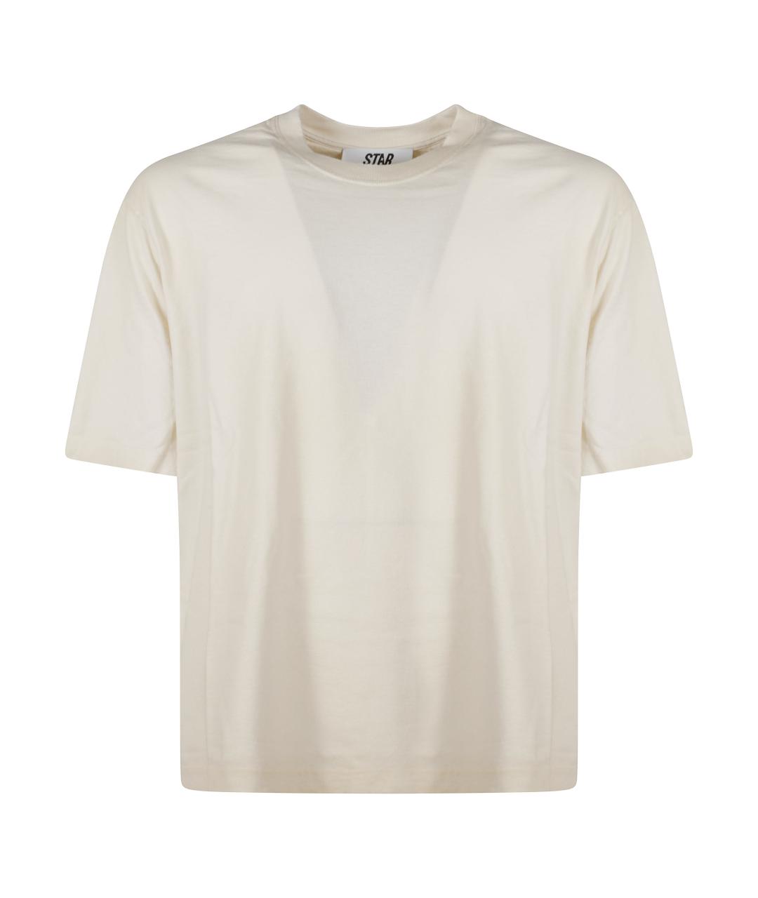 GOLDEN GOOSE DELUXE BRAND Белая хлопковая футболка, фото 1