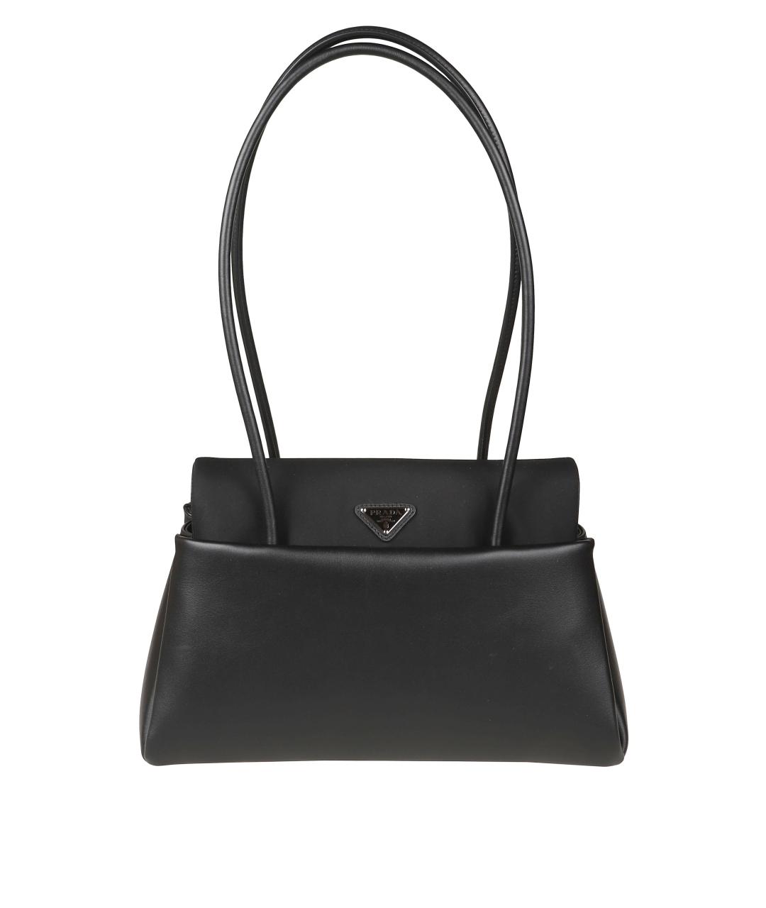 PRADA Черная кожаная сумка тоут, фото 1