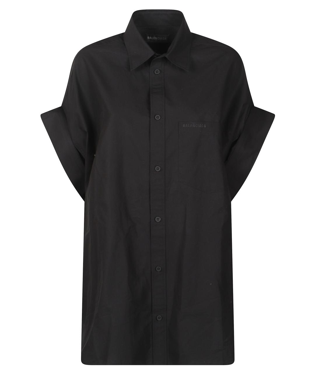 BALENCIAGA Черная хлопковая рубашка, фото 1