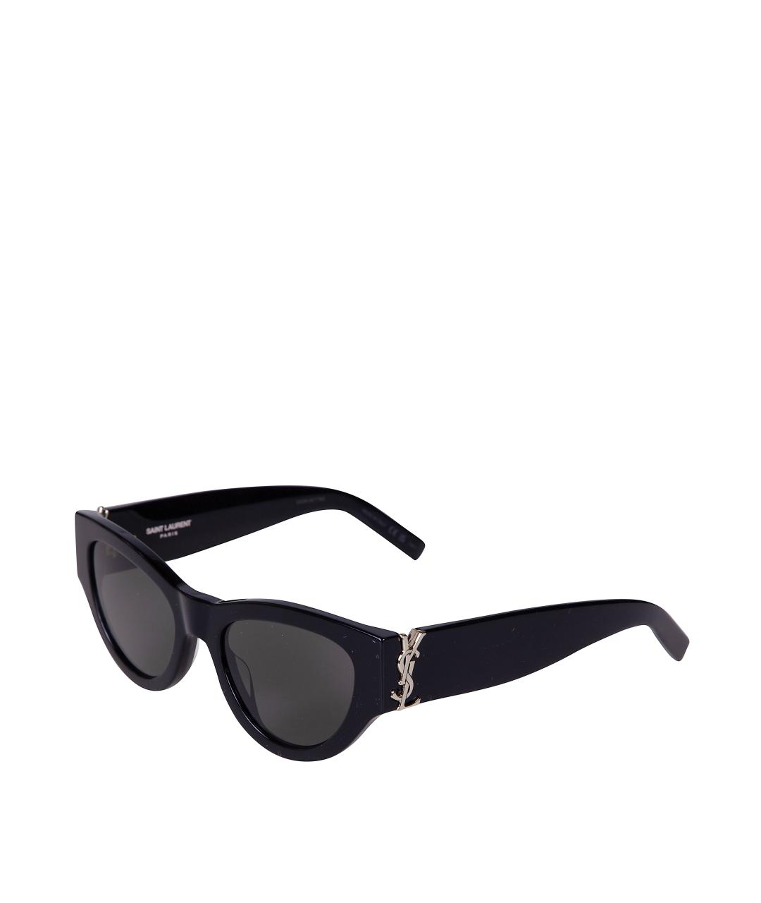 SAINT LAURENT Черные пластиковые солнцезащитные очки, фото 1