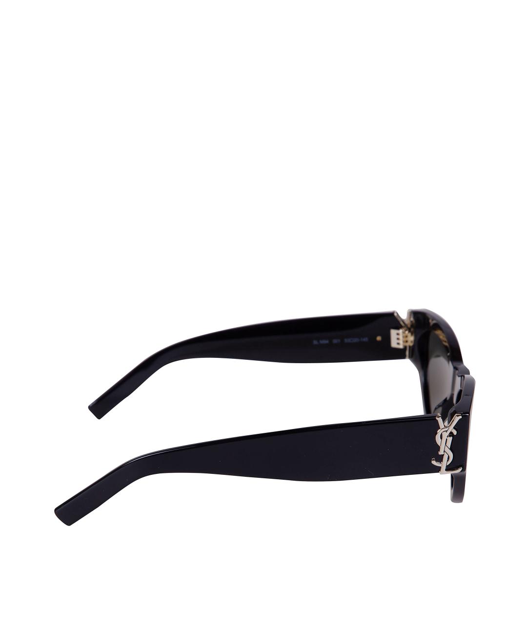 SAINT LAURENT Черные пластиковые солнцезащитные очки, фото 3
