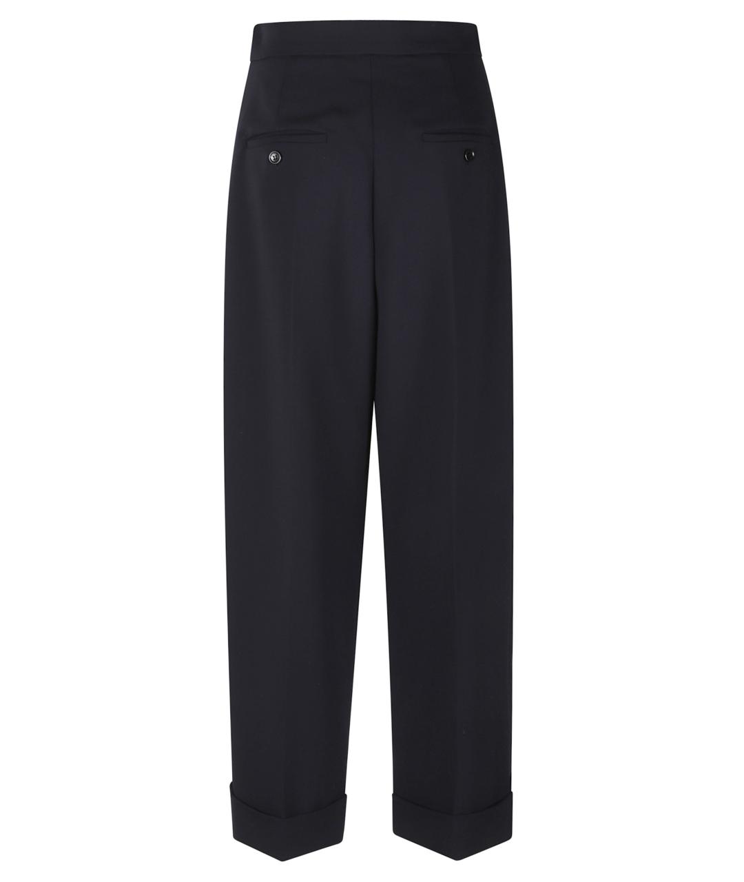 MAX MARA Темно-синие прямые брюки, фото 3
