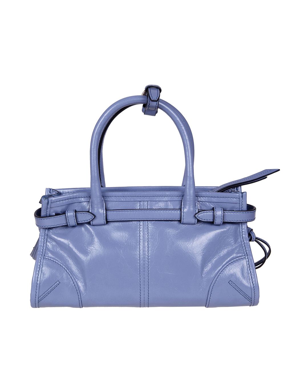 PRADA Темно-синяя кожаная сумка через плечо, фото 3