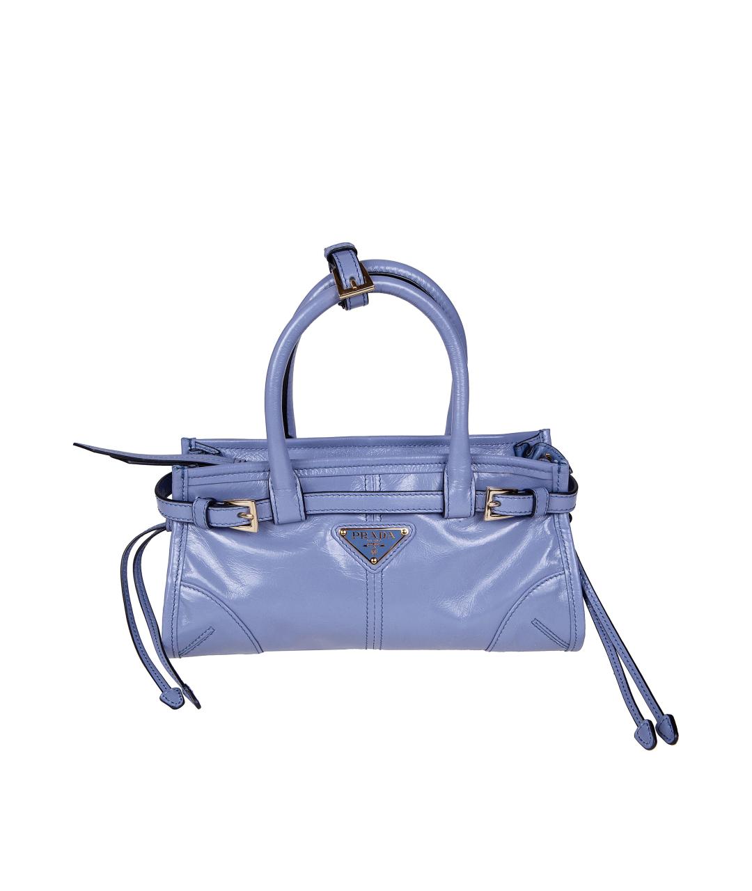 PRADA Темно-синяя кожаная сумка через плечо, фото 1