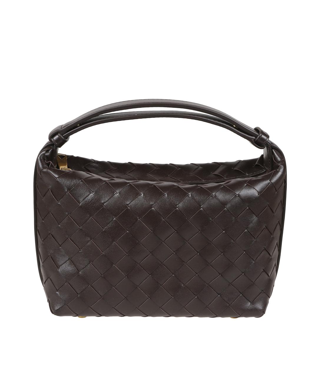 BOTTEGA VENETA Коричневая кожаная сумка с короткими ручками, фото 1
