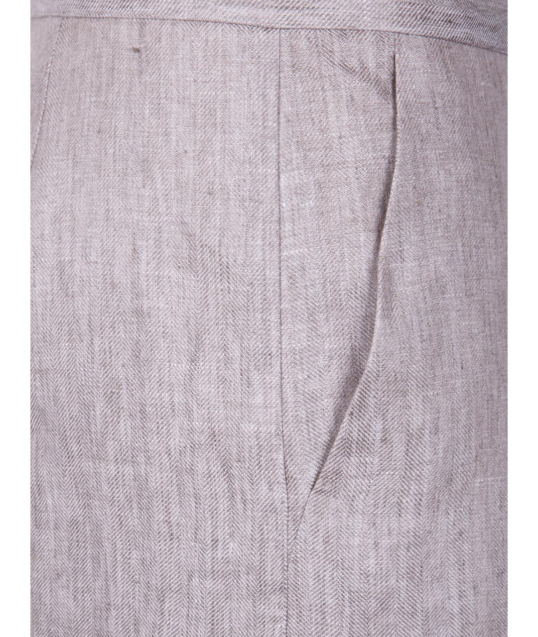 MAX MARA Серые прямые брюки, фото 3