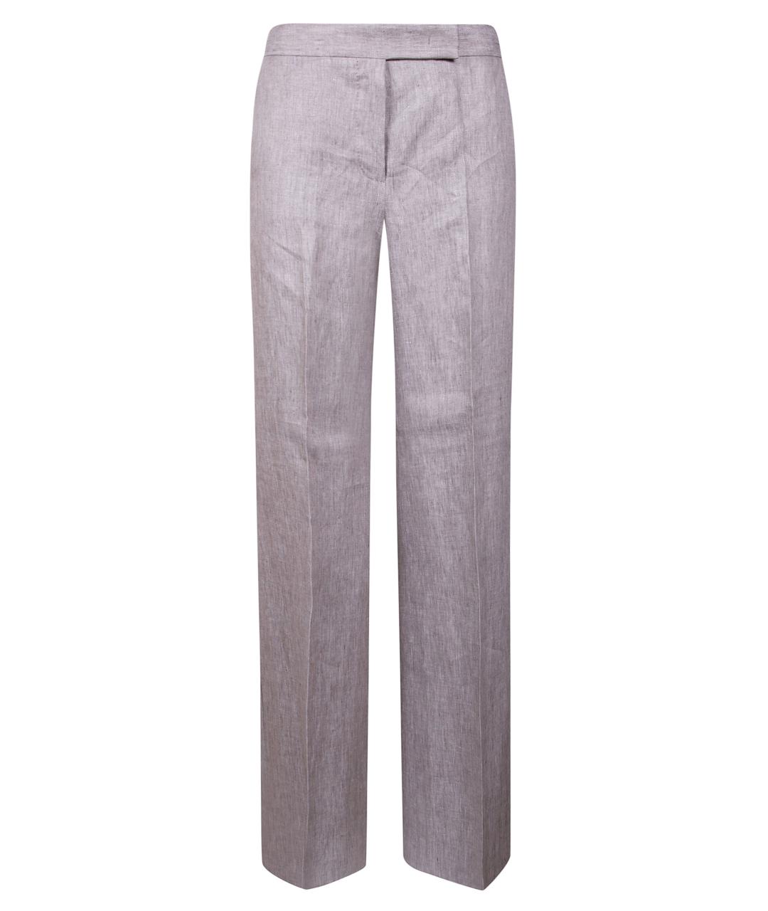 MAX MARA Серые прямые брюки, фото 1