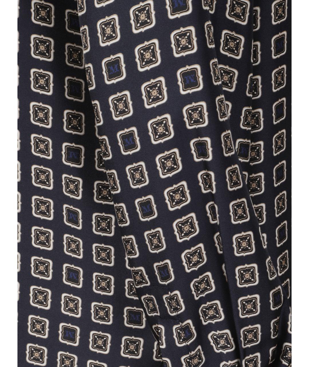 MAX MARA Темно-синяя шелковая рубашка, фото 2
