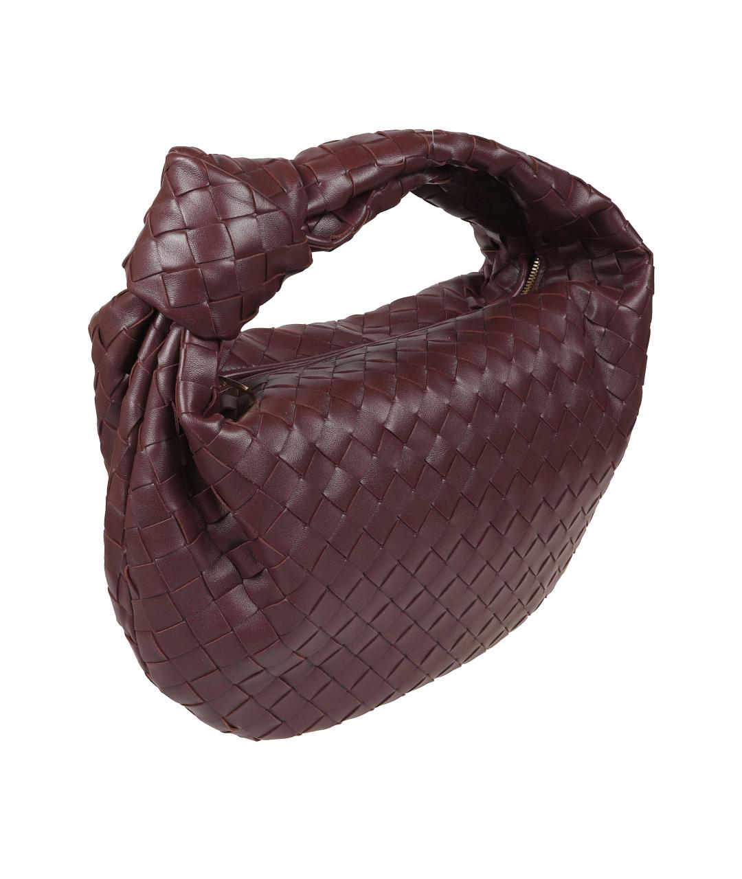 BOTTEGA VENETA Коричневая кожаная сумка с короткими ручками, фото 3